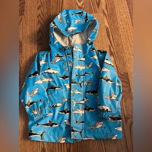 Shark Print Blue rain Jacket